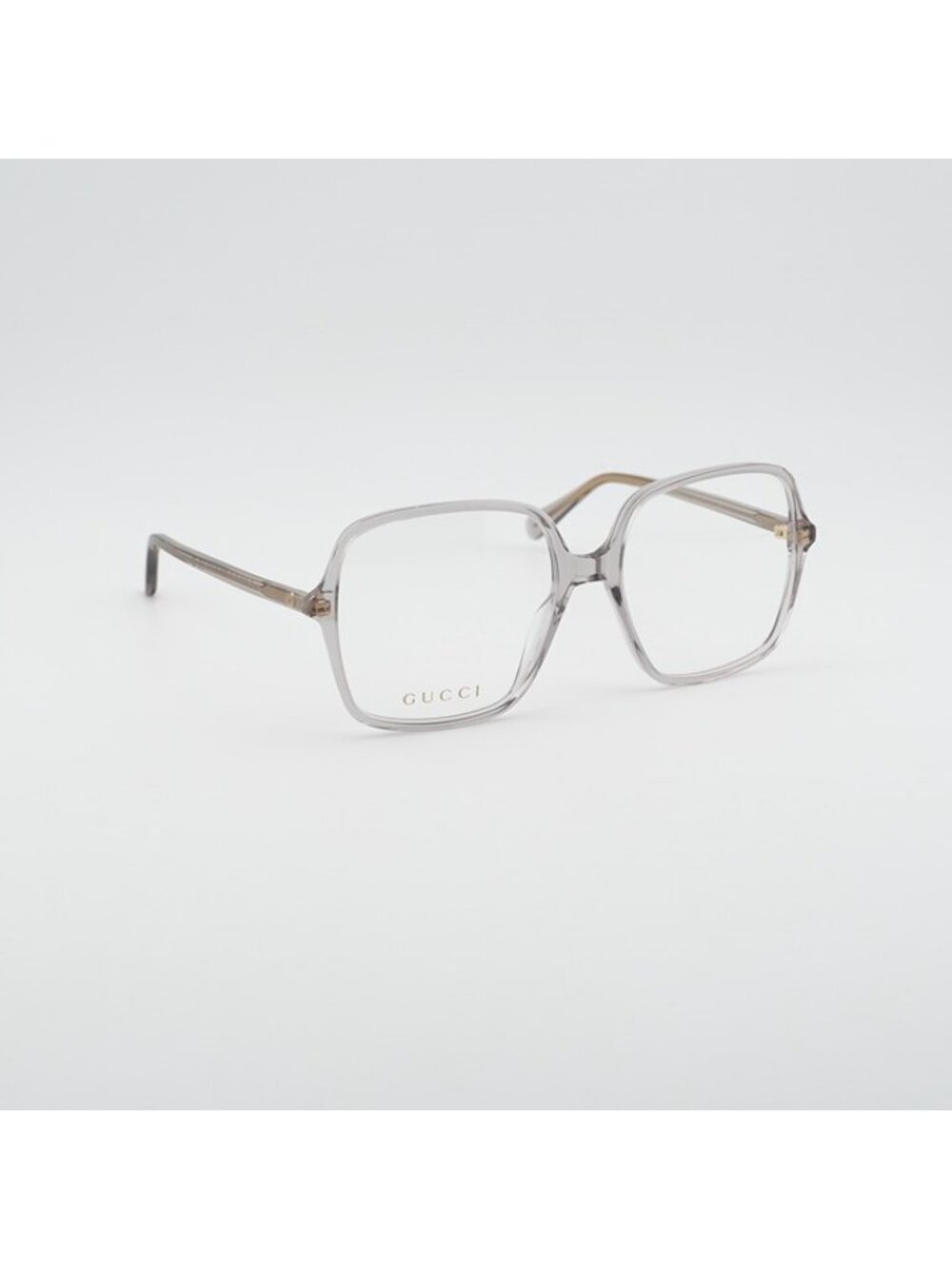 Gucci GG1003O 012 Eyeglasses Transparent Grey 53mm Square Frame - Picture 5 of 11
